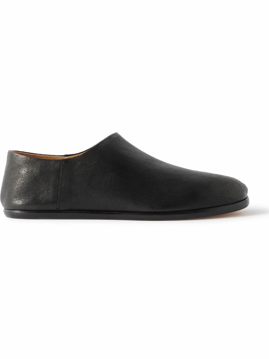 Maison Margiela - Split-Toe Full-Grain Leather Loafers - Black Maison ...