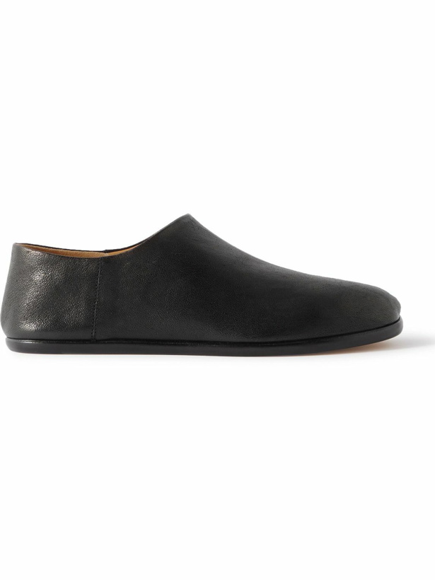 Photo: Maison Margiela - Split-Toe Full-Grain Leather Loafers - Black