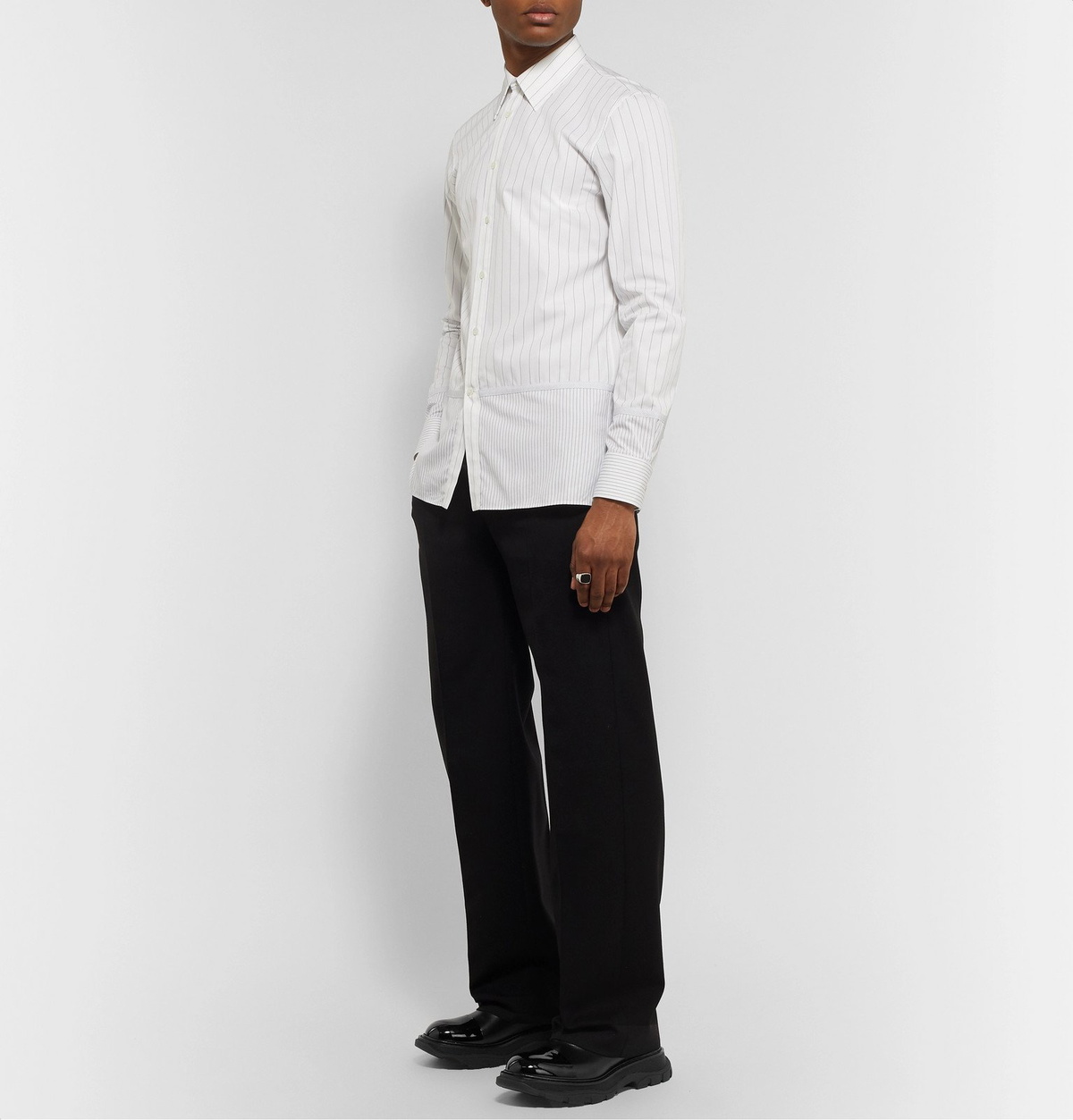 Alexander McQueenAlexander McQueen - Cap-Toe Smooth Derby size 41 BNWB Alexander McQueen - Cap-Toe Smooth and Patent-Leather Derby  main image 2