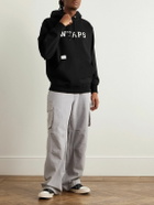 WTAPS - Academy Logo-Print Appliquéd Cotton-Jersey Hoodie - Black
