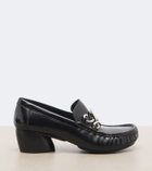 Loewe Oval Double L leather loafer pumps