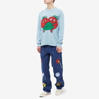 Sky High Farm Men's Tomatoes Intarsia Knit in Light Blue