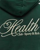 Sporty & Rich Health Script Hoodie Green Mens Hoody