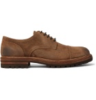 Brunello Cucinelli - Cap-Toe Suede Derby Shoes - Brown