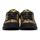 Versace Jeans Couture Black and Gold Logomania Baroque Sneakers