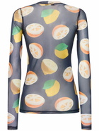 JW ANDERSON Printed Mesh Long Sleeve Top