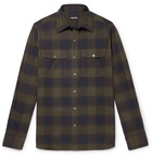 TOM FORD - Slim-Fit Checked Cotton Shirt - Green