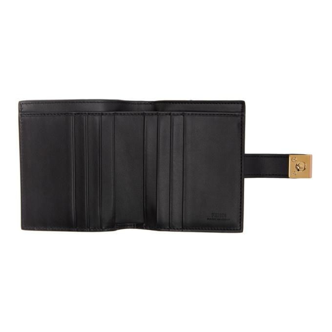 Fendi Black Single Stud Wallet Fendi