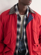 Aimé Leon Dore - Leather-Trimmed Cotton-Blend Jacket - Red