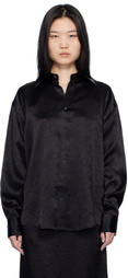 Filippa K Black Crinkle Shirt