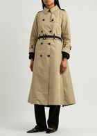 High Intercept Belted Panelled Cotton-blend Trench Coat Beige