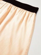 TOM FORD - Velvet-Trimmed Stretch-Silk Satin Boxer Briefs - Neutrals