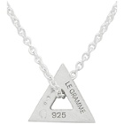 Le Gramme Silver Slick Polished and Brushed Le 0.5 Gramme Triangle Pendant Necklace