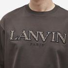 Lanvin Men's Curb Embroidered T-Shirt in Ebony