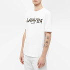 Lanvin Men's Curb Embroidered T-Shirt in Optic White