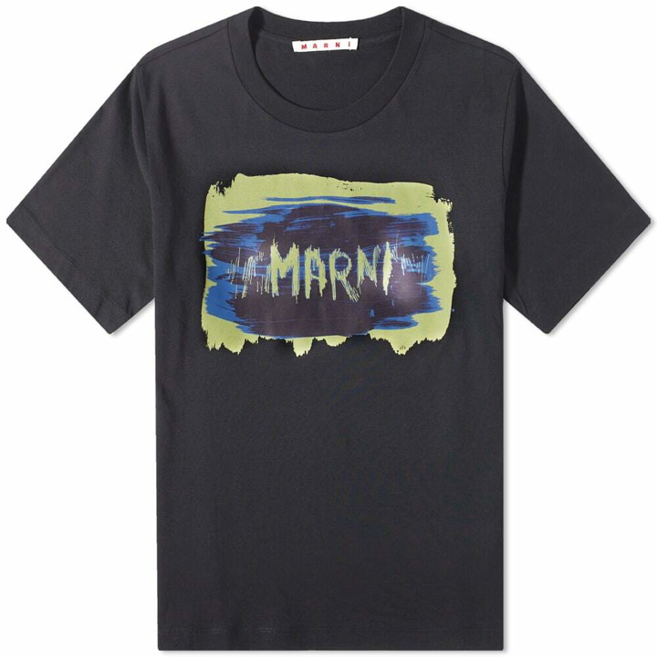 Photo: Marni Men's Painted Logo T-Shirt in Black