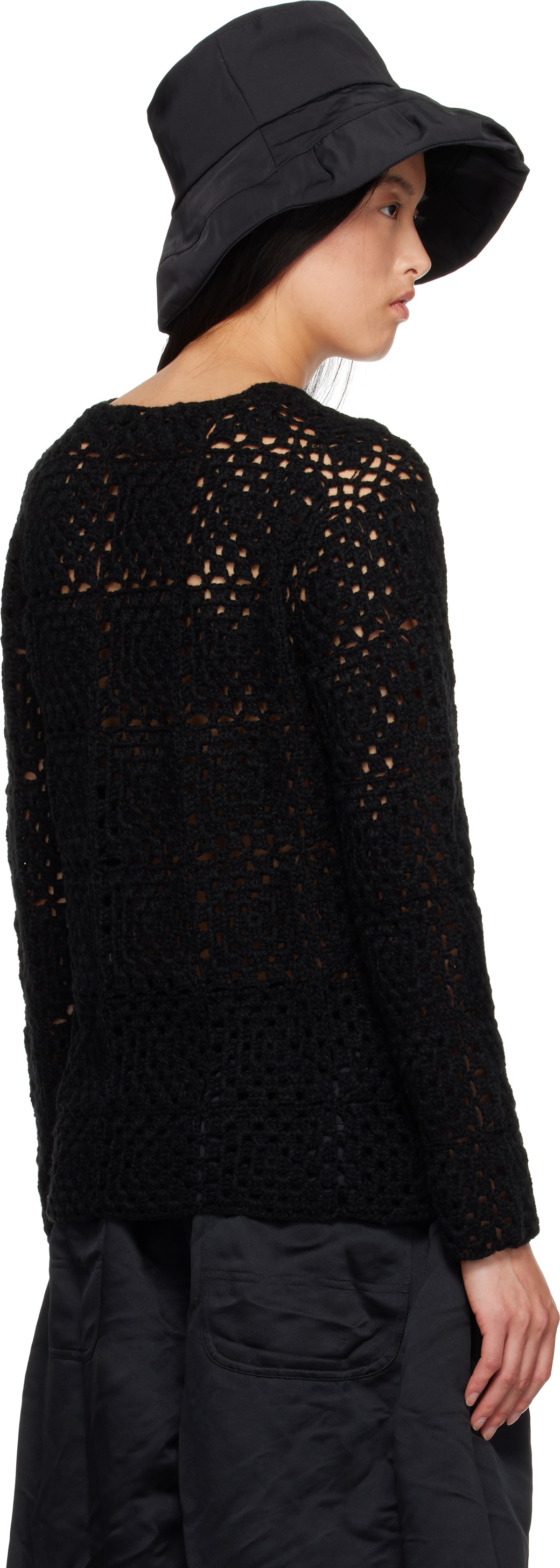 Black Comme des Garçons Black Crocheted Sweater