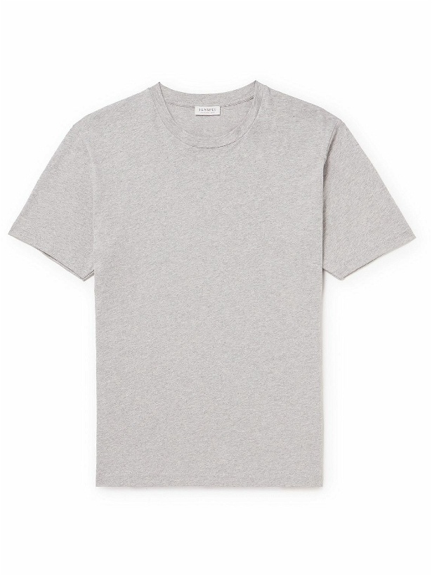 Photo: Sunspel - Riviera Supima Cotton-Jersey T-Shirt - Gray