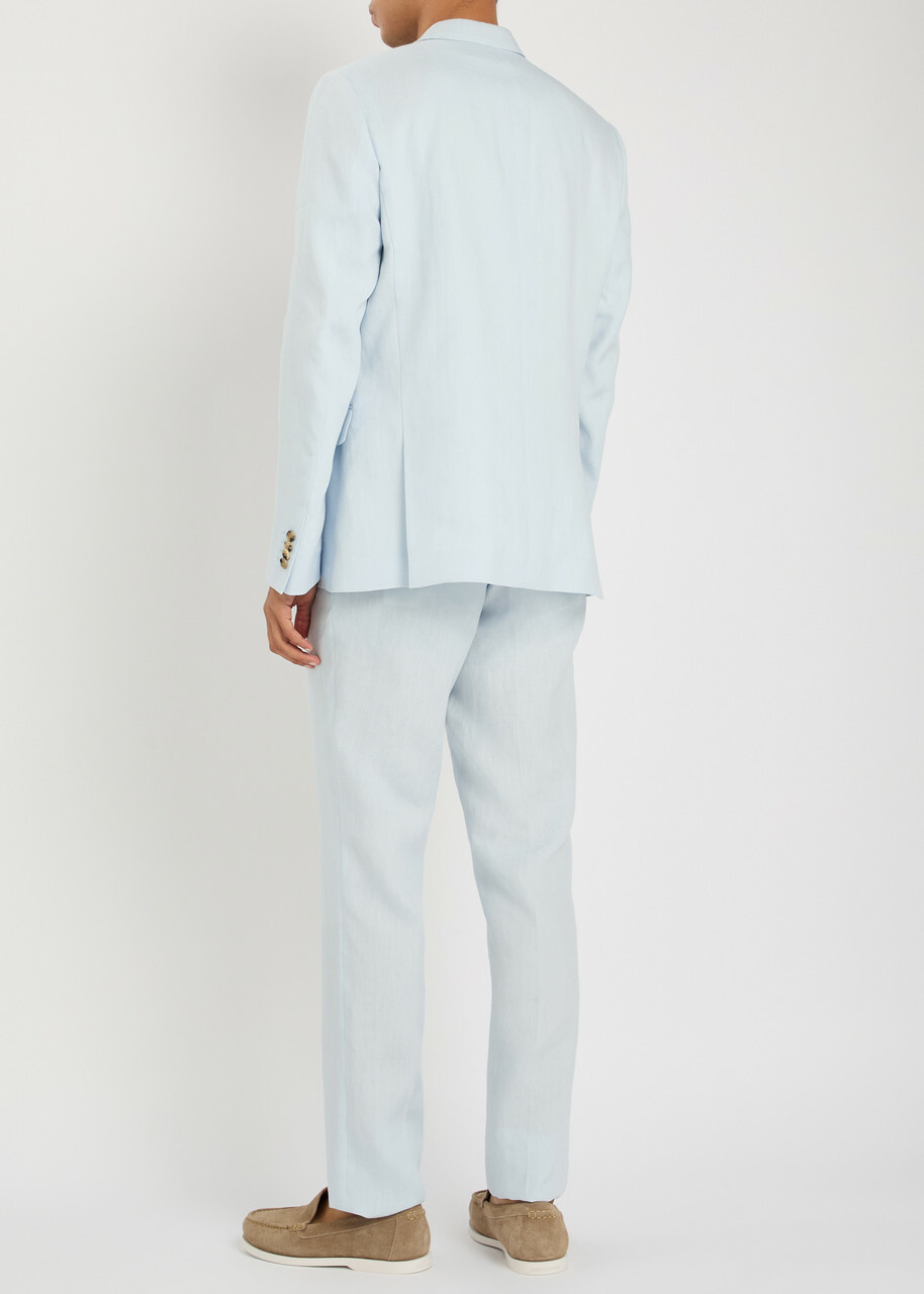Paul Smith Linen Suit Blue