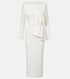 Alex Perry Bow-detail crêpe satin gown
