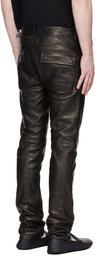 Rick Owens Black Tyrone Leather Pants