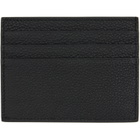 Thom Browne Black Soft Pebble Grain Note Compartment Card Holder