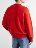 LOEWE - Anagram-Embroidered Cashmere-Blend Sweater - Red