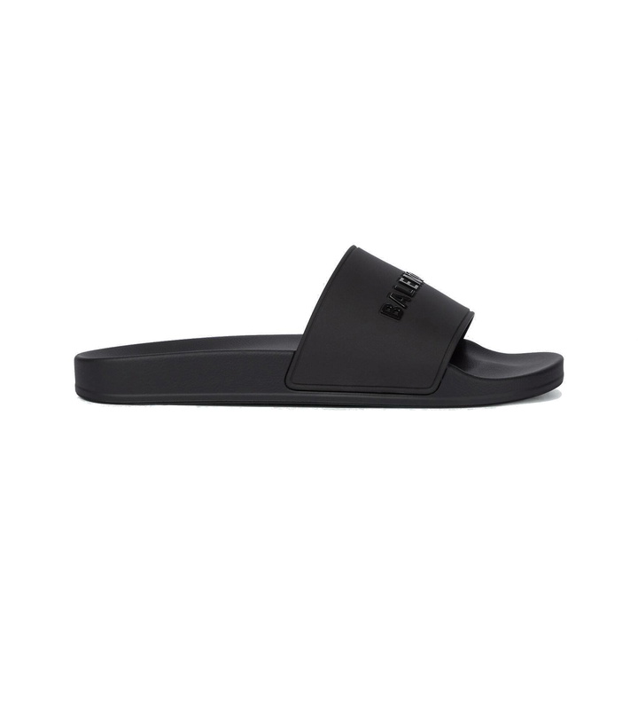 Photo: Balenciaga - Pool logo rubber slides