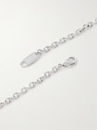 Balenciaga - Engraved Silver-Tone Pendant Necklace