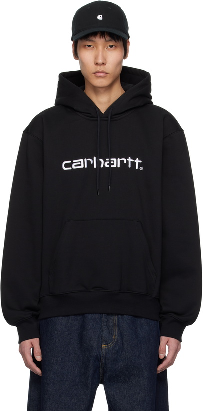Photo: Carhartt Work In Progress Black 'Carhartt' Hoodie