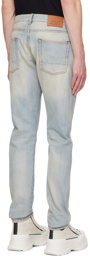 Alexander McQueen Blue Faded Jeans