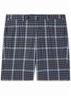 Incotex - Venezia 1951 Straight-Leg Checked Cotton-Blend Seersucker Shorts - Blue