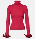 Simkhai Lola ruffled turtleneck sweater
