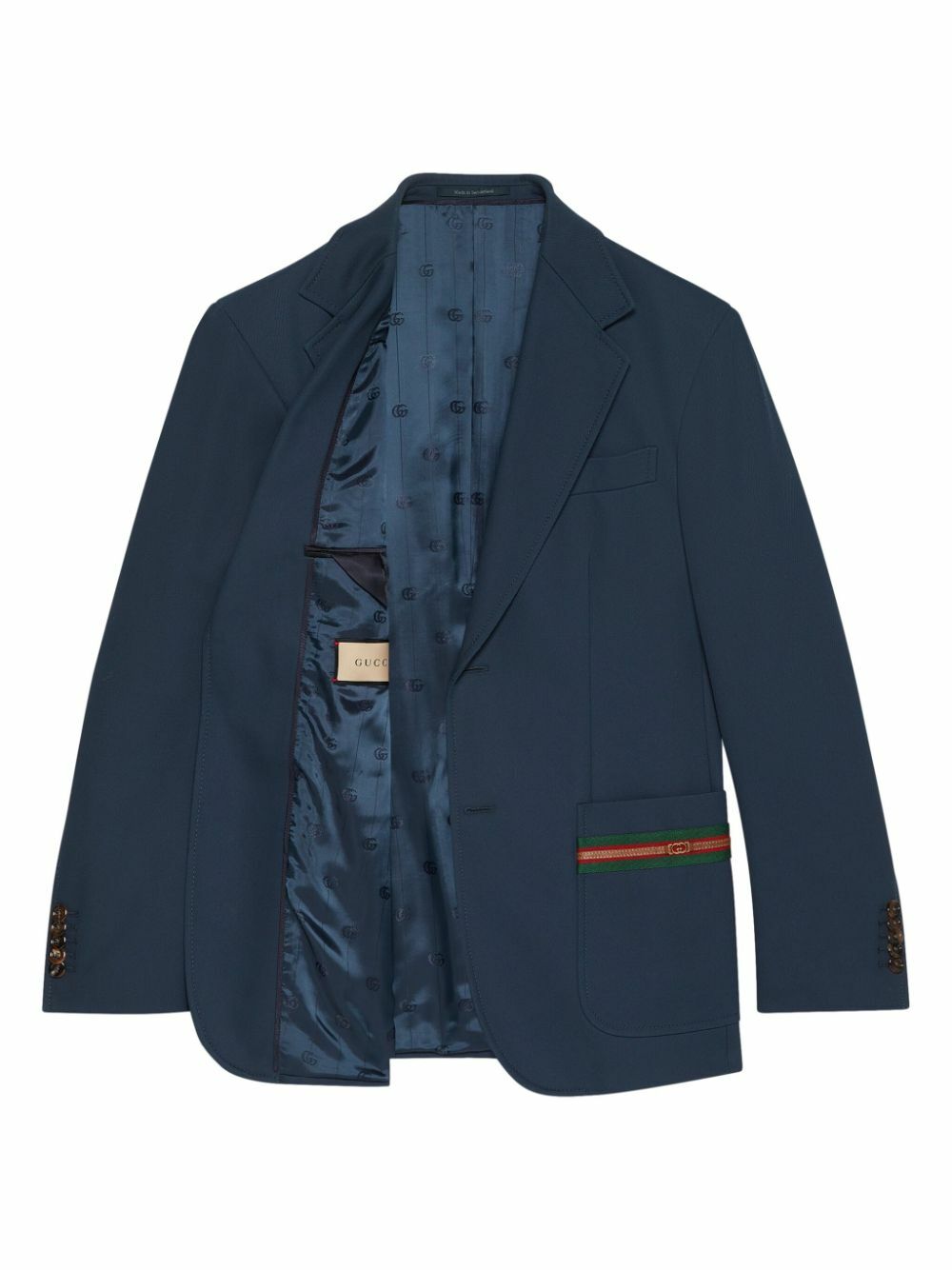 ジャケット GUCCI Single-breasted jacquard logo blazer Gucci Single-breasted Jacquard Logo Blazer In White | ModeSens