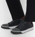 Lanvin - DBB1 Cap-Toe Suede and Textured-Leather Sneakers - Men - Gray