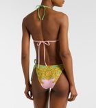 Versace Printed bikini top