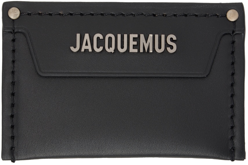 Le Porte Poche Meunier Wallet With A Strap in Black - Jacquemus