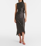 Victoria Beckham Kyra draped crêpe satin midi dress