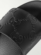 GUCCI - Pursuit Logo-Embossed Rubber Slides - Black