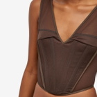 KNWLS Women's Grace Corset Top in Brown