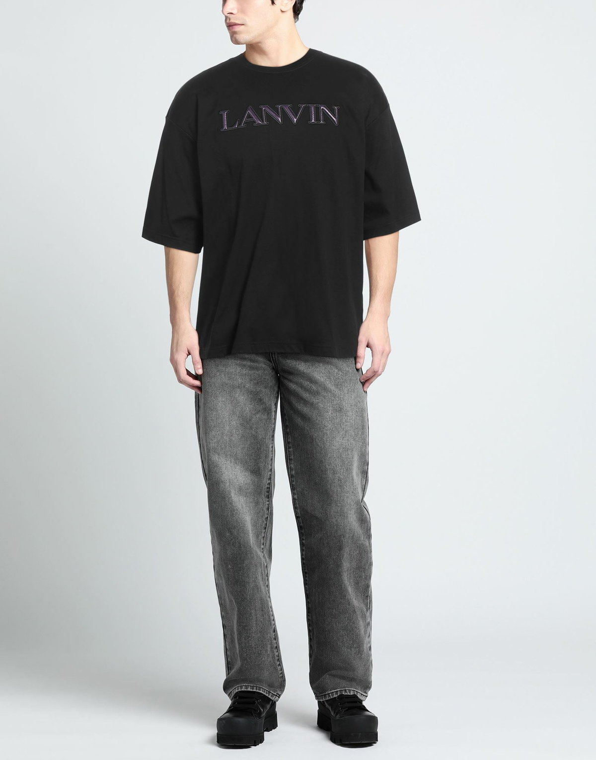 Lanvin Mens T-shirt in Black