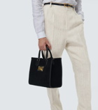 Dolce&Gabbana - Leather-trimmed canvas tote bag