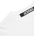 Jacquemus - Embroidered Cotton-Jersey T-Shirt - White