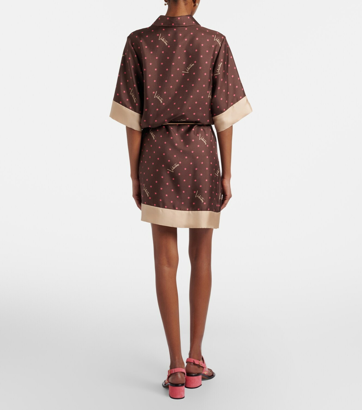 Valentino Printed silk twill shirt dress