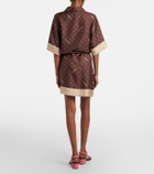 Valentino Printed silk twill shirt dress