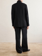 Saman Amel - Nehru Linen Jacket - Black