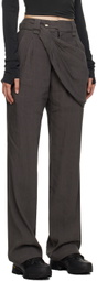 Hyein Seo Gray Belt Bag Trousers