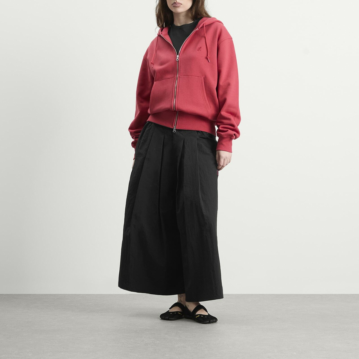Gramicci Women's Double Zip Hoodie in Crimson Red