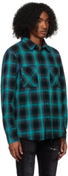 AMIRI Black & Blue Plaid Shirt