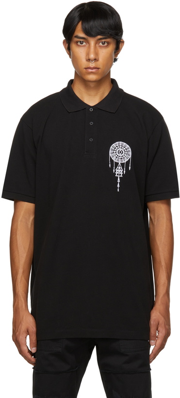 Photo: Marcelo Burlon County of Milan Black Graphic Regular Polo